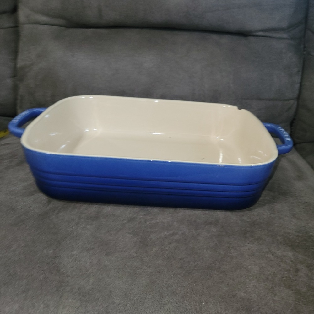 Le Creuset Blue Ombre Rectangular Baking Casserole Dish 10x14 Stoneware